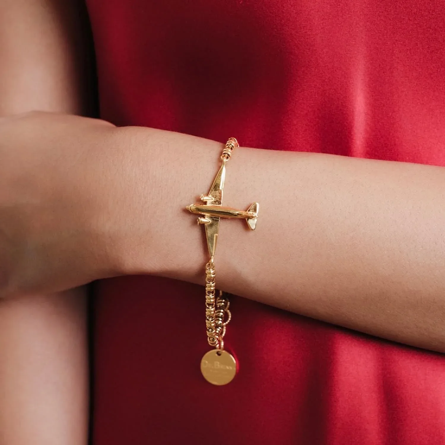 Airplane Bracelet in Gold - Image 2