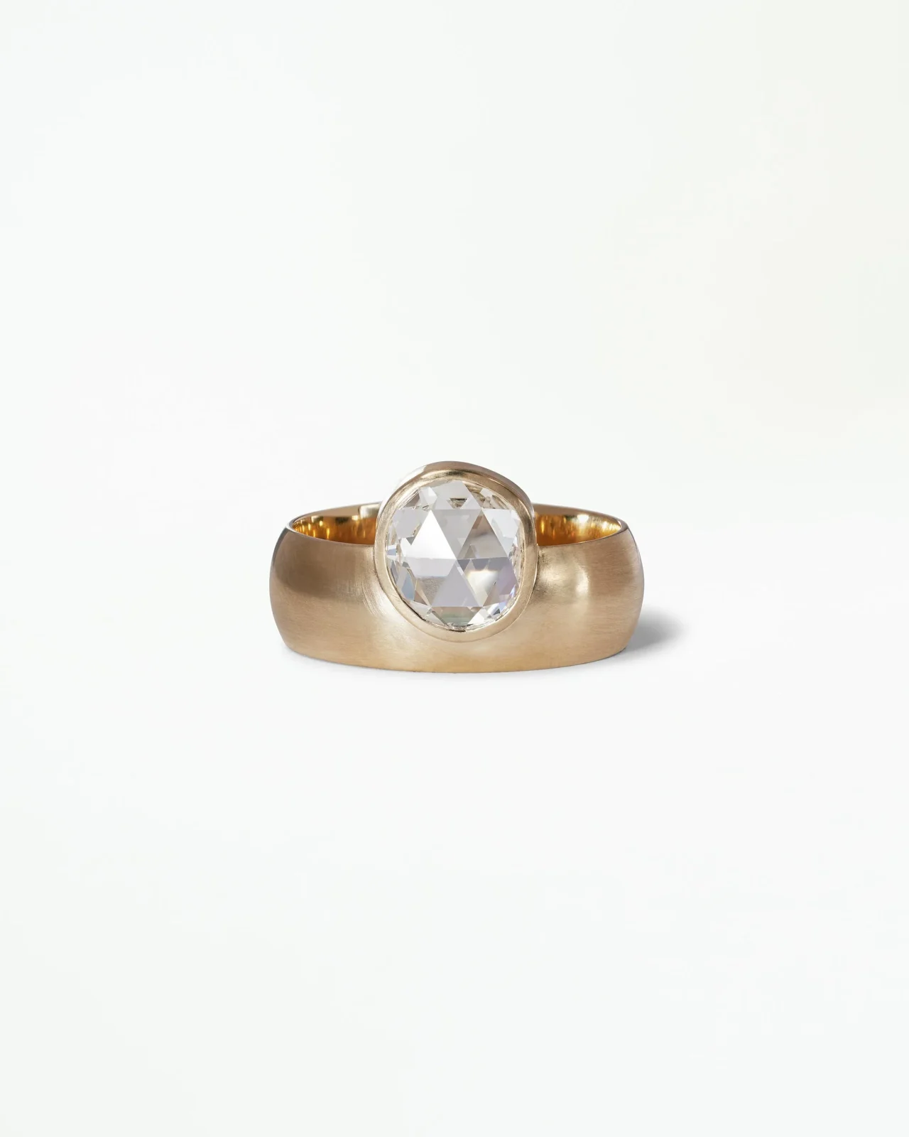 Antique Rose Cut Diamond Monolith Ring