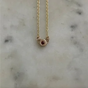 ARCHIVE — 14K GOLD GRACE BAR NECKLACE + BIRTHSTONE