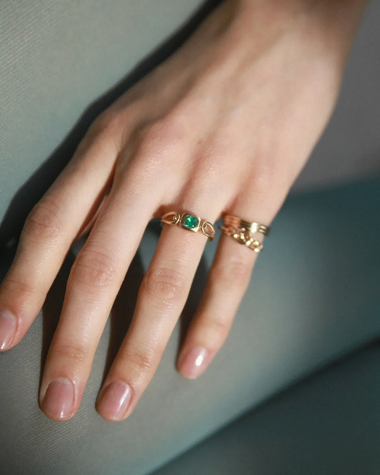 Asscher Cut Emerald Tempo Ring No. 2 - Image 2