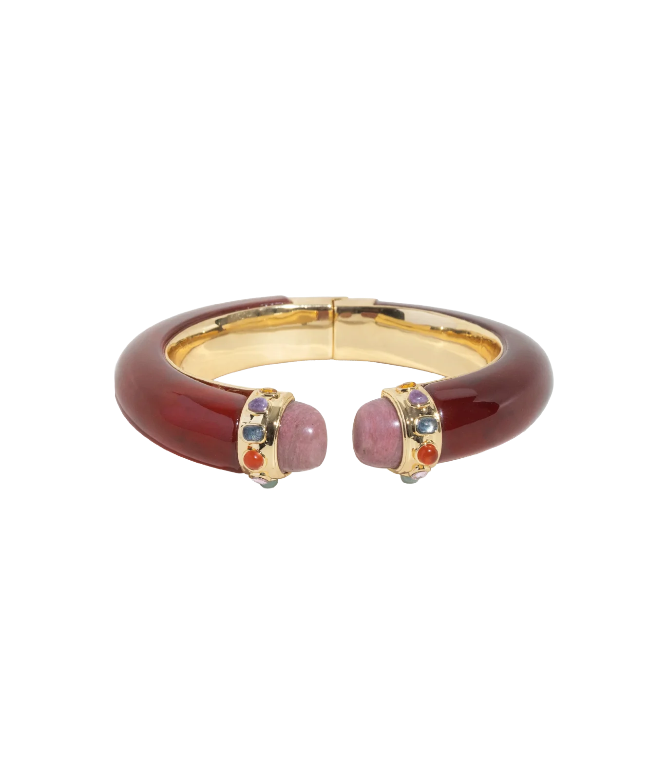Cordelia Cuff Bracelet in Carnelian Red