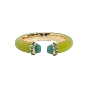 Cordelia Cuff Bracelet in Chartreuse