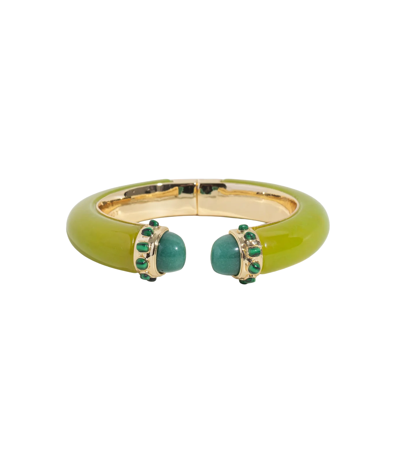 Cordelia Cuff Bracelet in Chartreuse