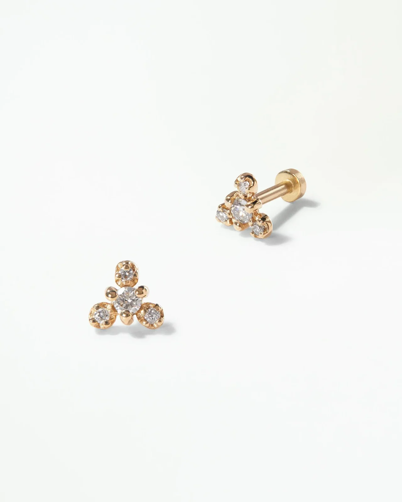 Diamond Burst Flat Back Earring