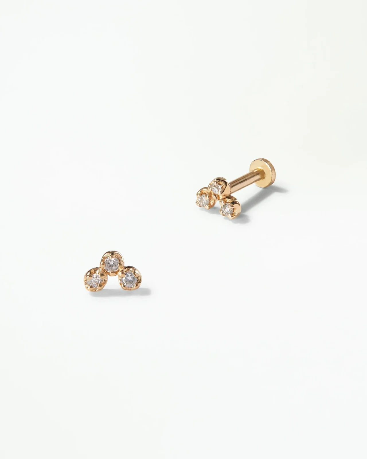 Diamond Freckle Flat Back Earring