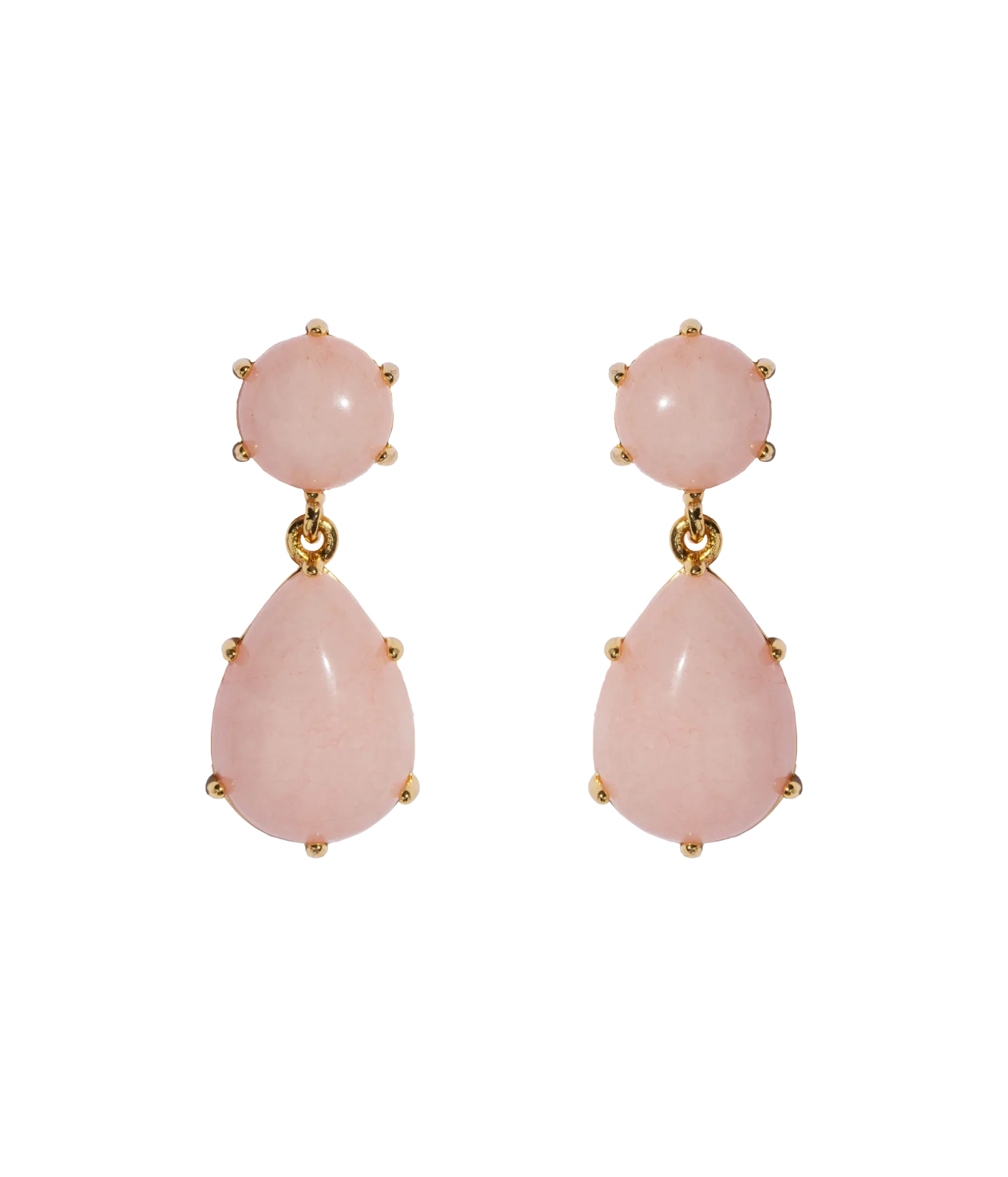 Elia Drop Earrings in Rose Quartz