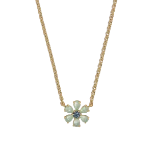 Emeline Flower Necklace in Mint