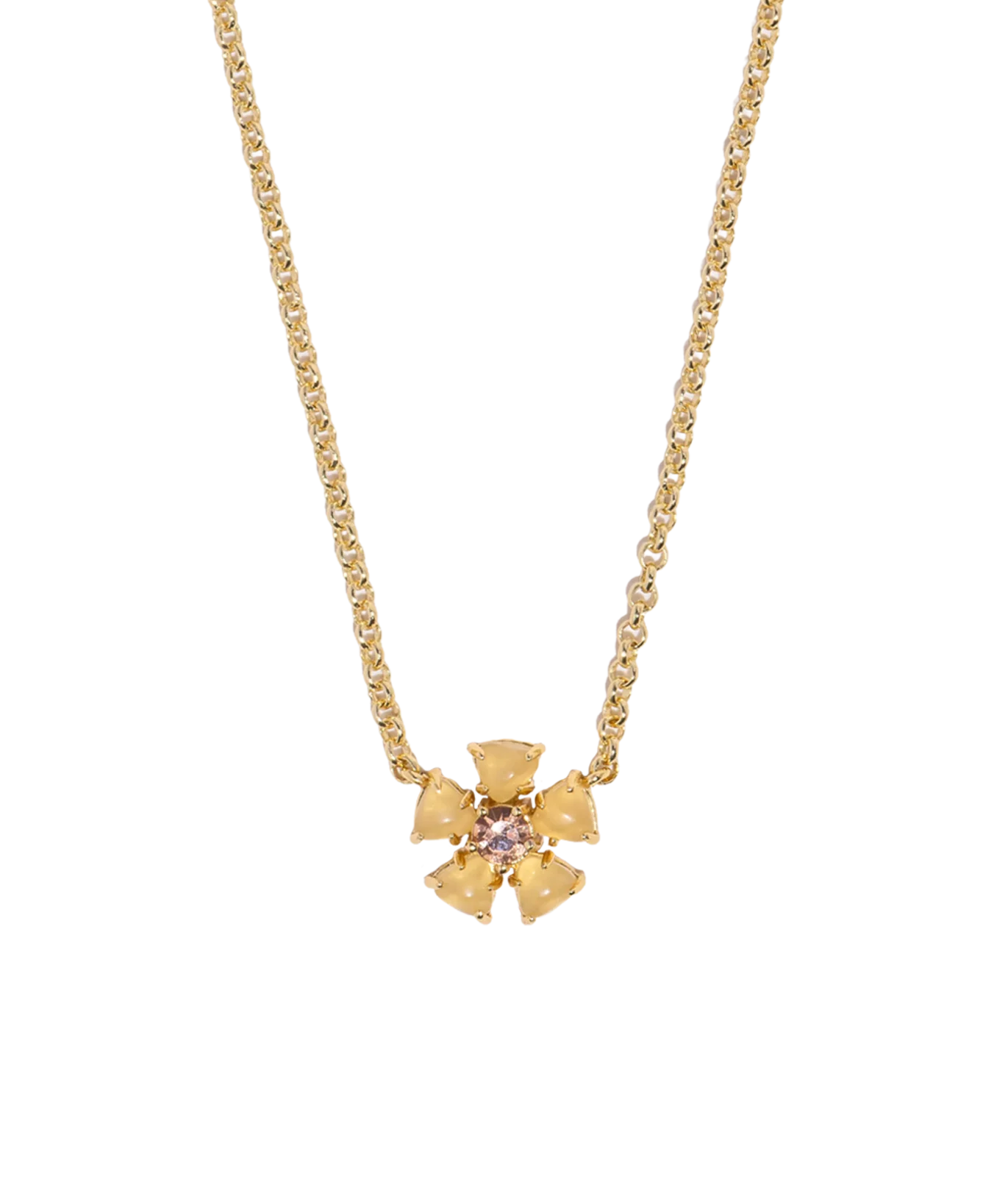 Emeline Flower Necklace in Yellow