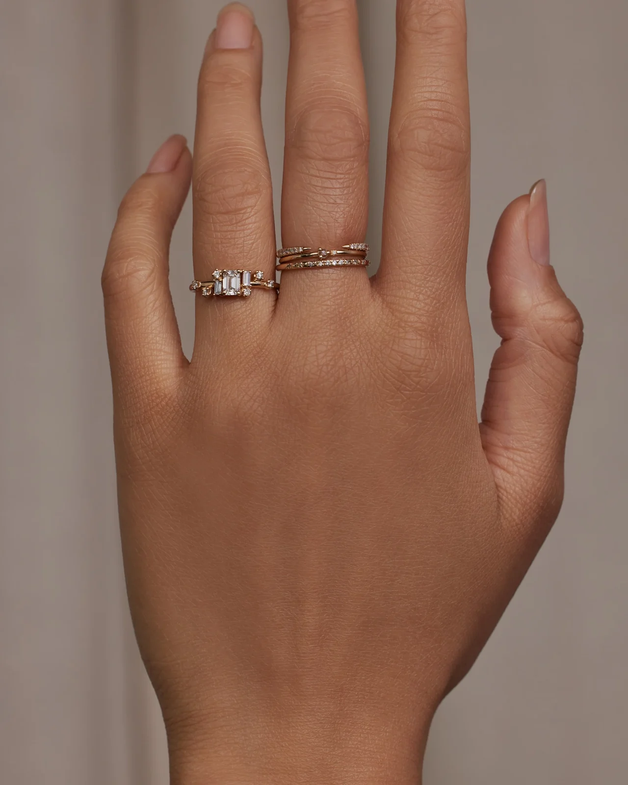 Emerald Cut Diamond Mosaic Ring No. 32 - Image 2