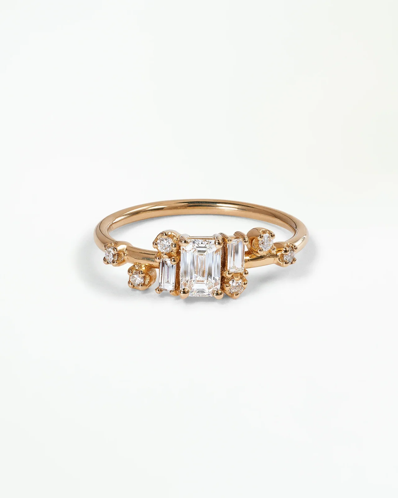 Emerald Cut Diamond Mosaic Ring No. 32