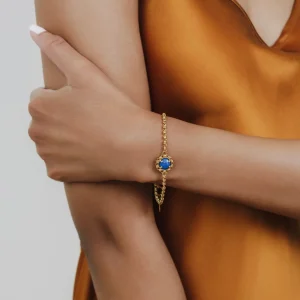Gemma Bracelet in Gold with Lapis