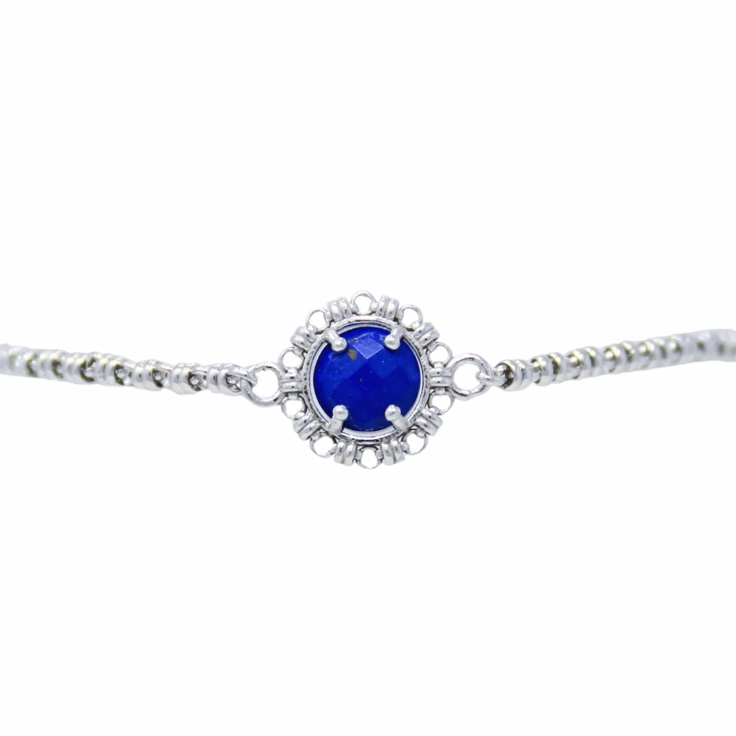 Gemma Bracelet in Silver with Lapis - Image 2