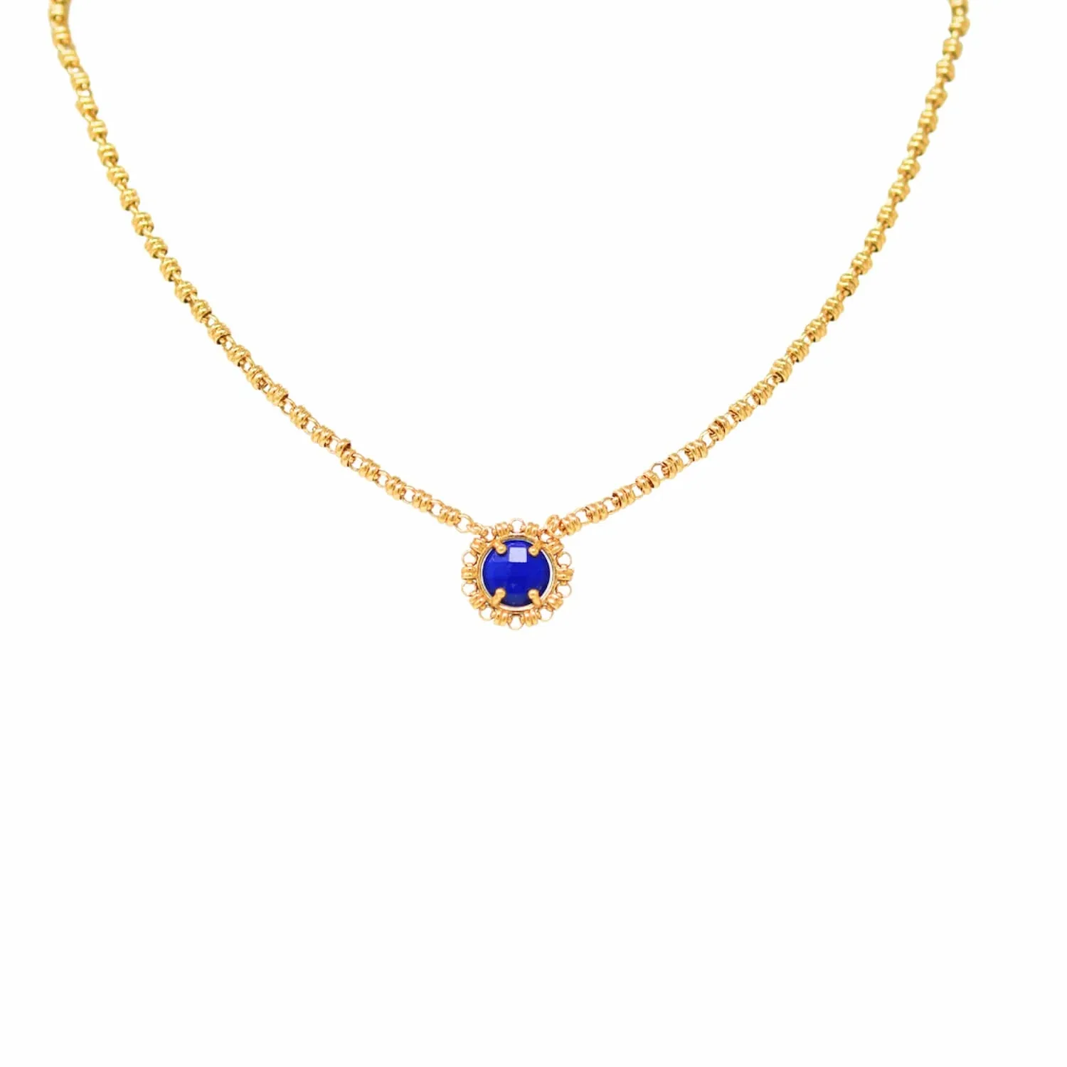 Gemma Necklace in Gold with Lapis - Image 2