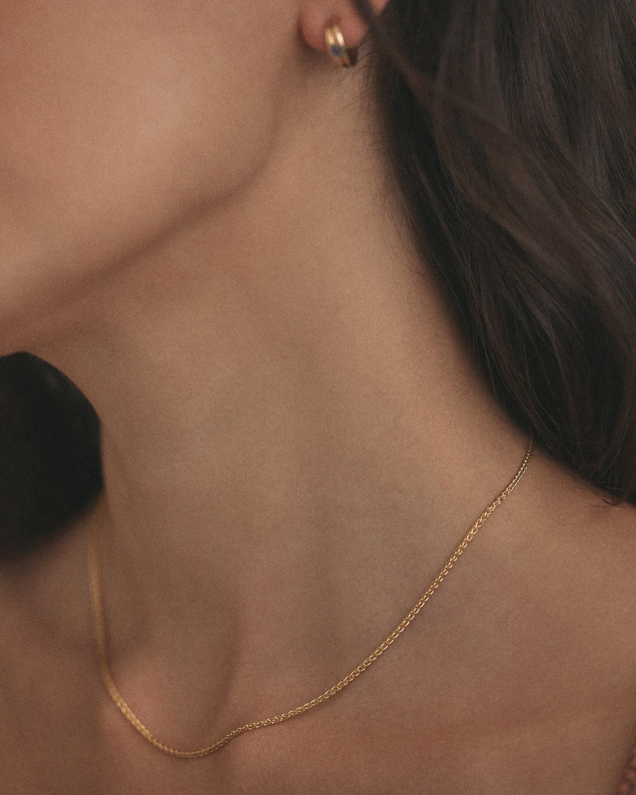 Gold Wheat Chain Necklace - Image 2