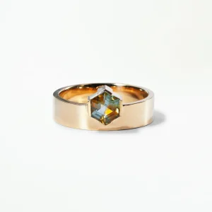 Hexagon Sapphire Monolith Ring