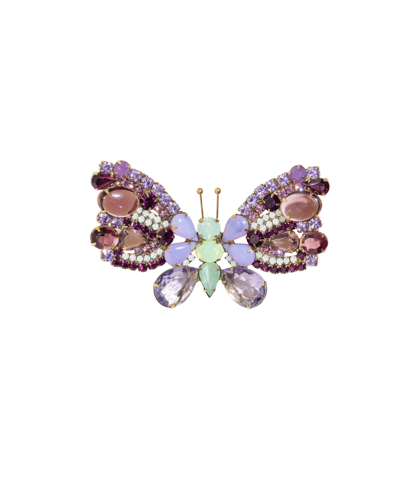 Large Butterfly in Amethyst / Chrysolite Opal / White Opal