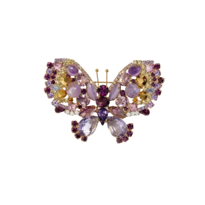 Large Butterfly in Amethyst / Jonquil / Aurum
