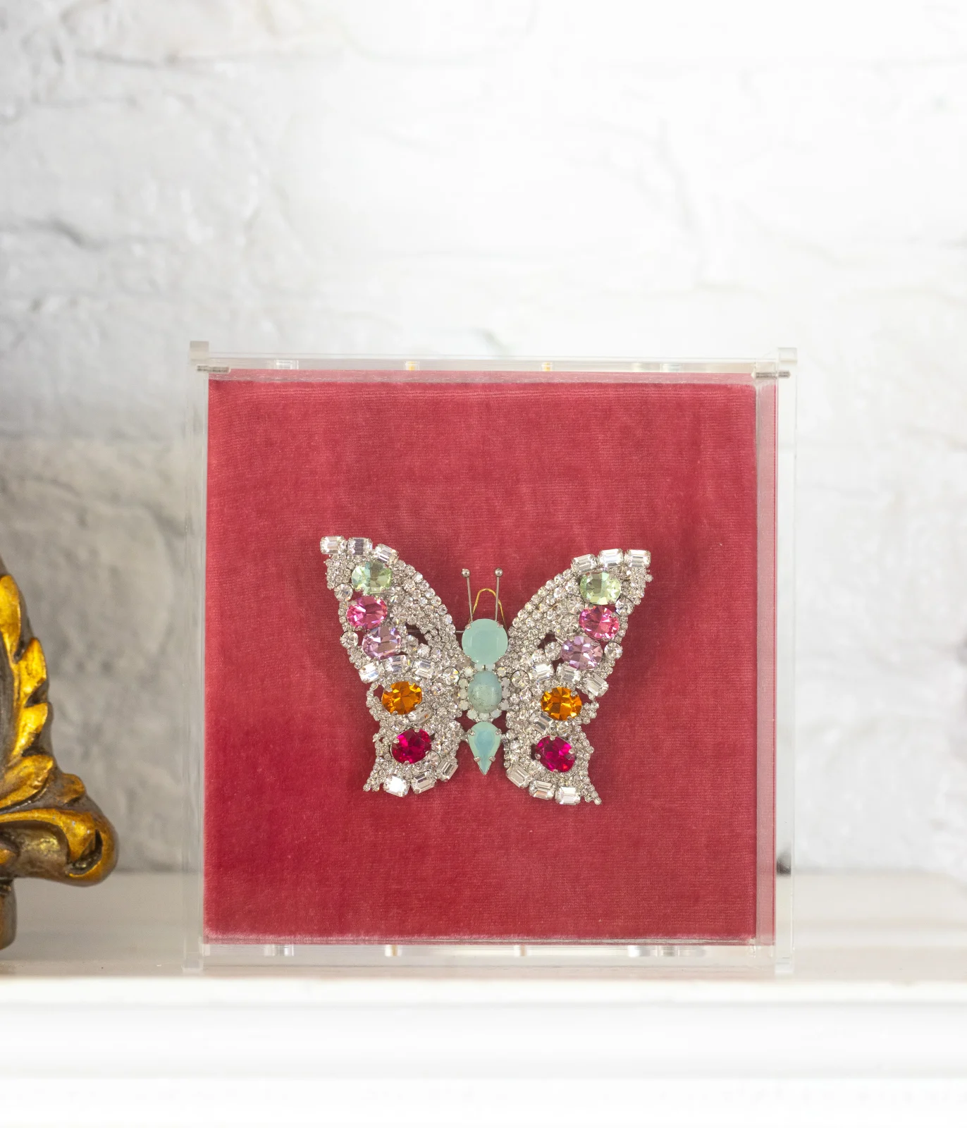 Large Butterfly in Crystal / Amazonite / Rose - Image 2