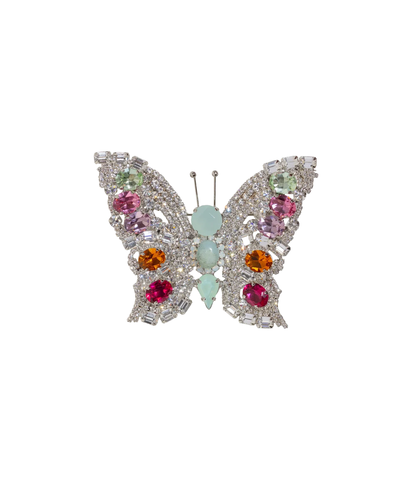 Large Butterfly in Crystal / Amazonite / Rose