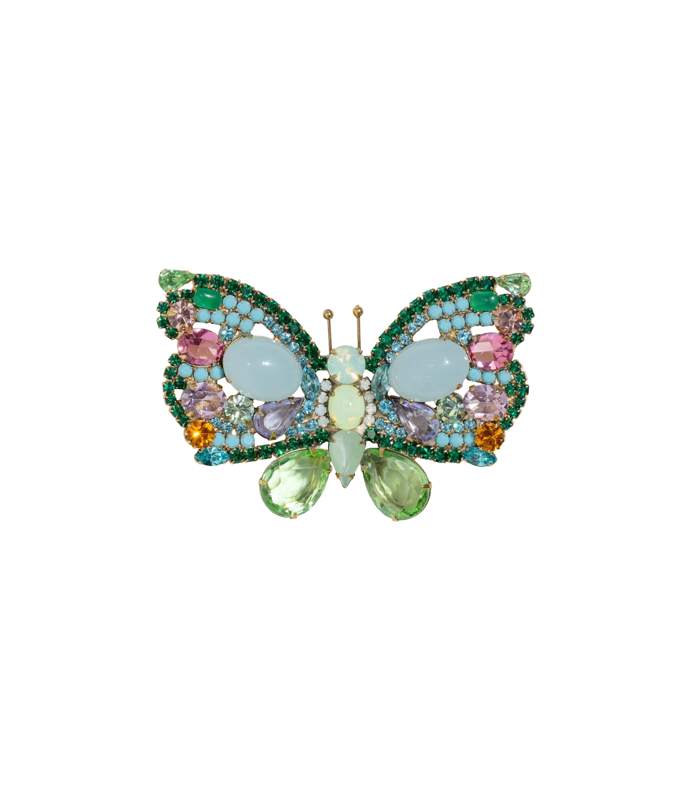 Large Butterfly in Peridot / Emerald / Aqua