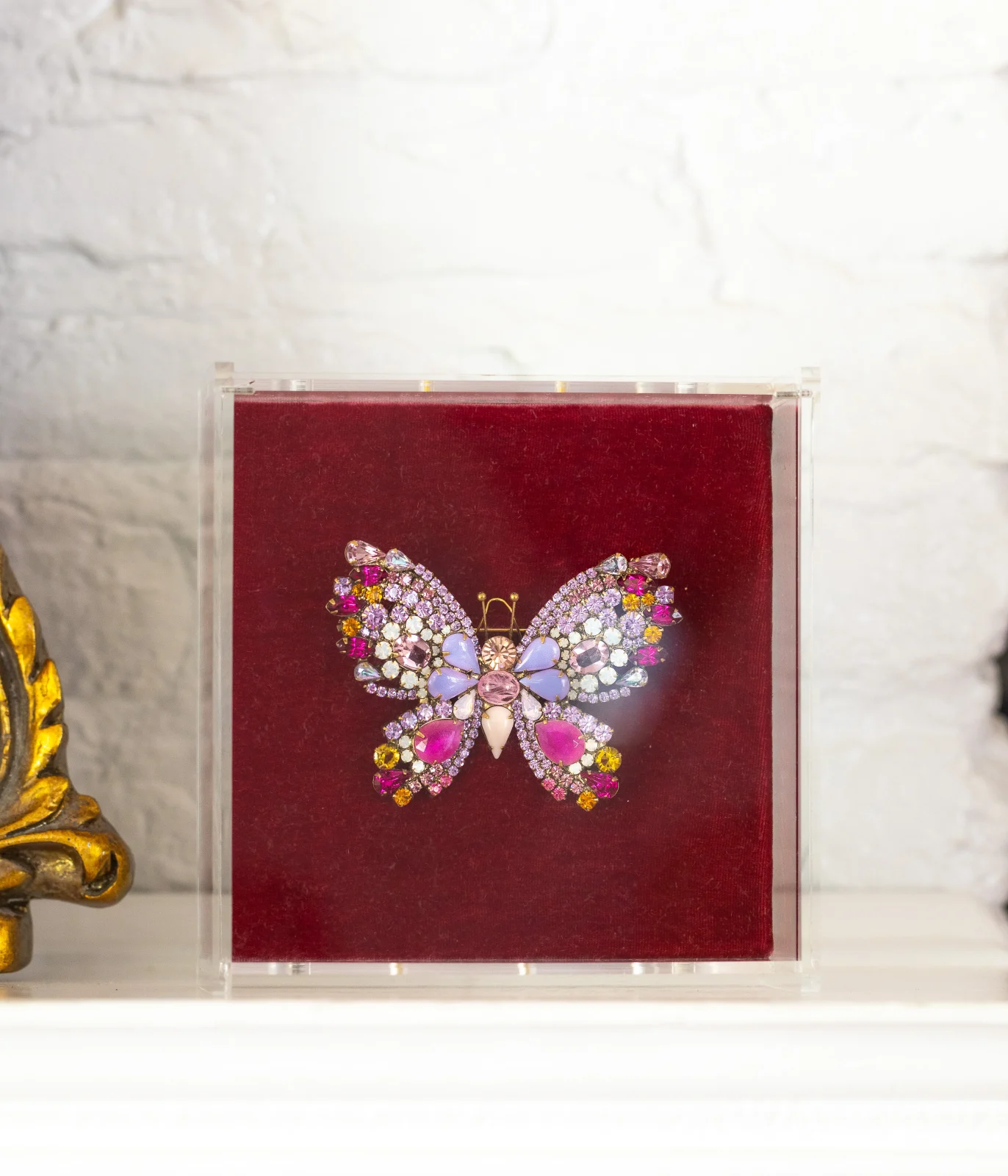 Large Butterfly in Violet / Fuchsia / White Opal - Image 2