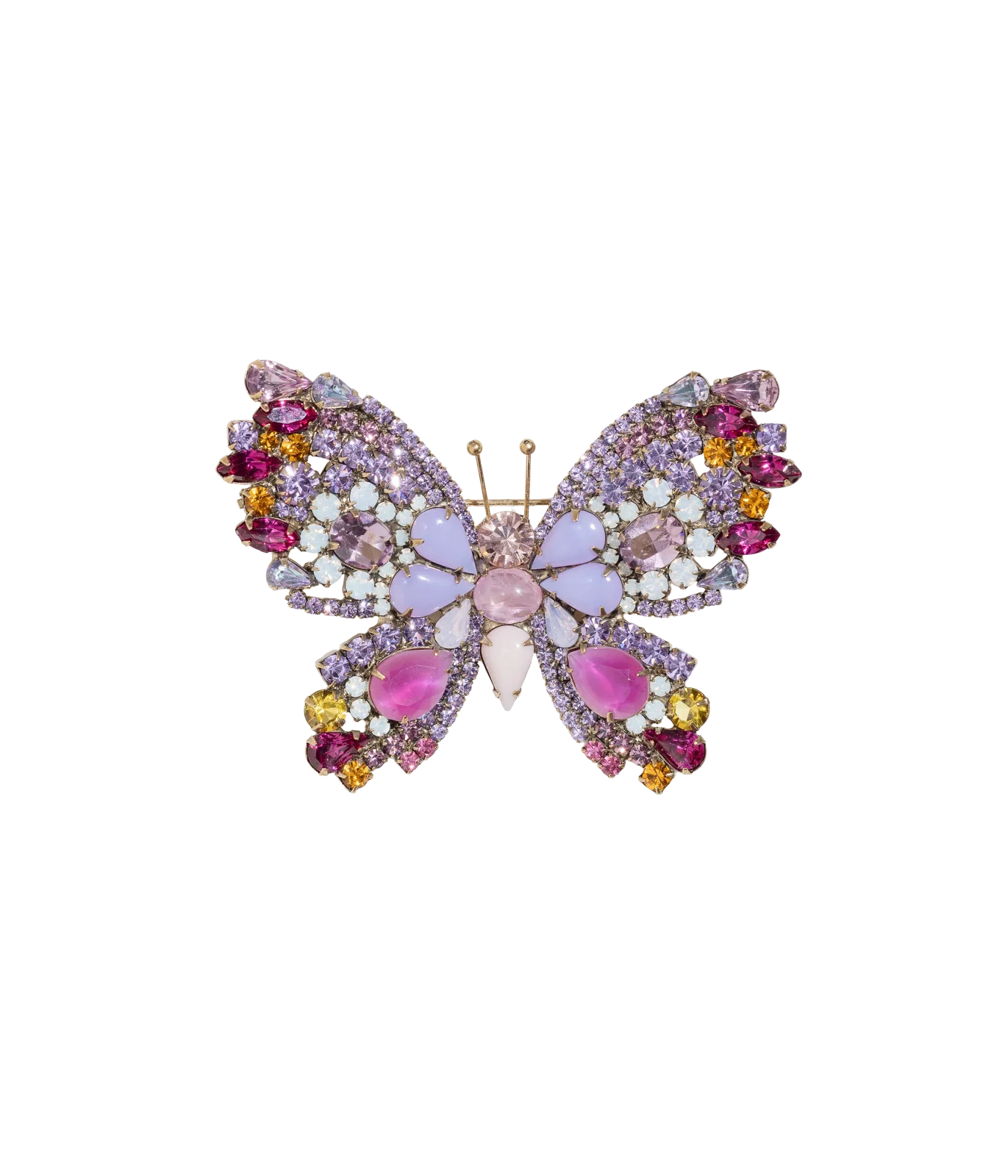 Large Butterfly in Violet / Fuchsia / White Opal