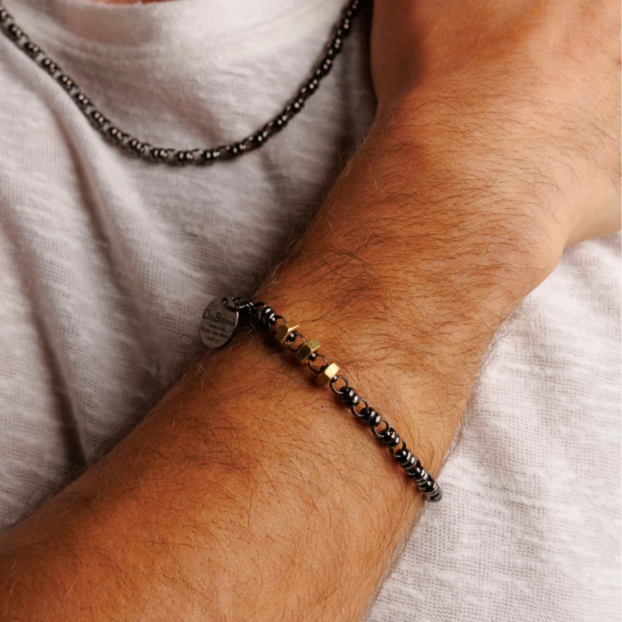 Links 5mm Maximo Bracelet in Black - Image 2