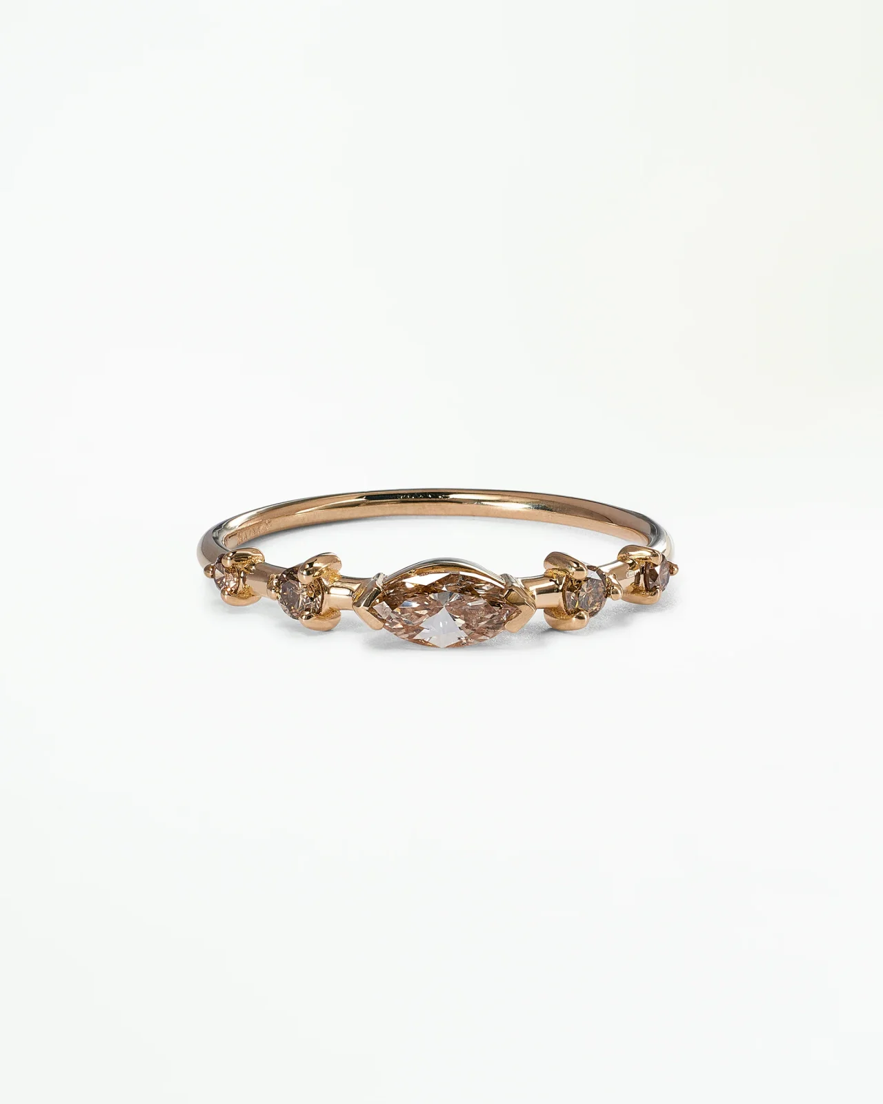 Marquise Cut Champagne Diamond Vista Ring
