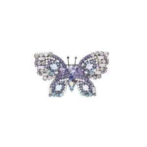 Medium Butterfly in Tanzanite / Crystal / Aqua