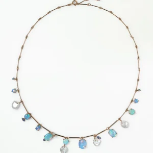 Opal and Pearl Token Necklace No. 3