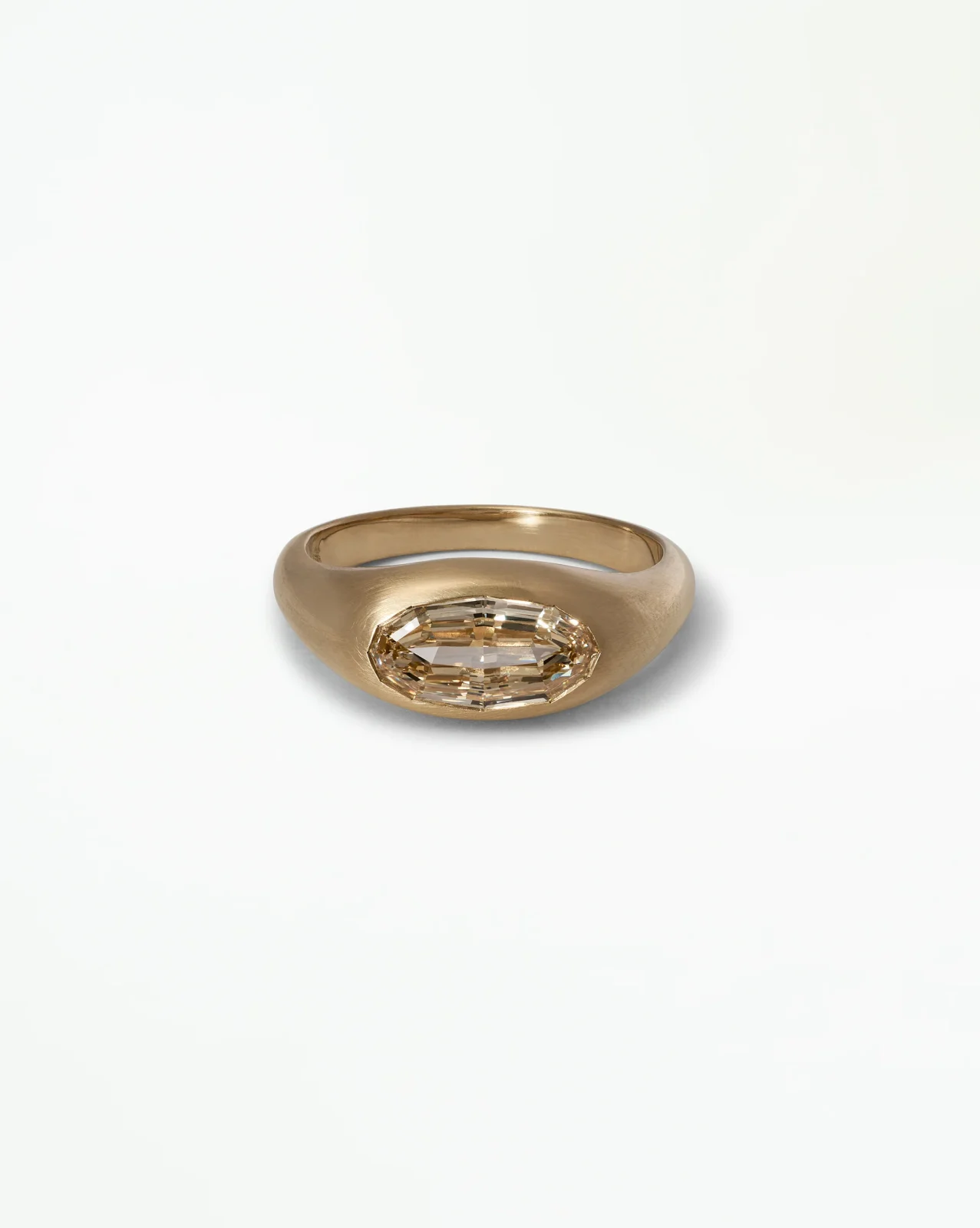 Oval Cut Diamond Signet Ring No. 7