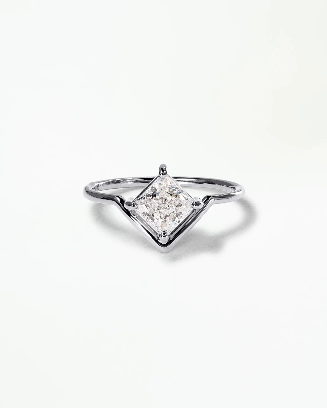 Princess Cut Diamond Nestled Ring - Image 2