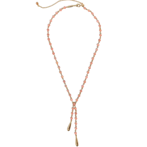 Sabine Y Necklace in Coral