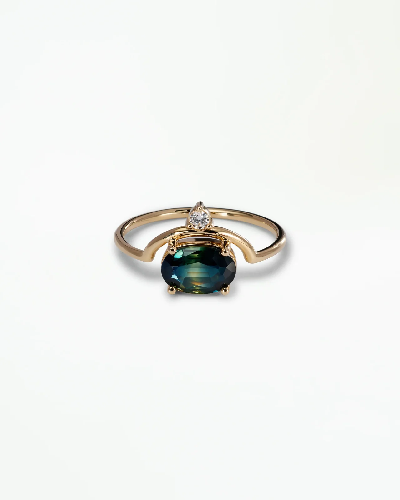 Sapphire and Diamond Nestled Ring No. 23