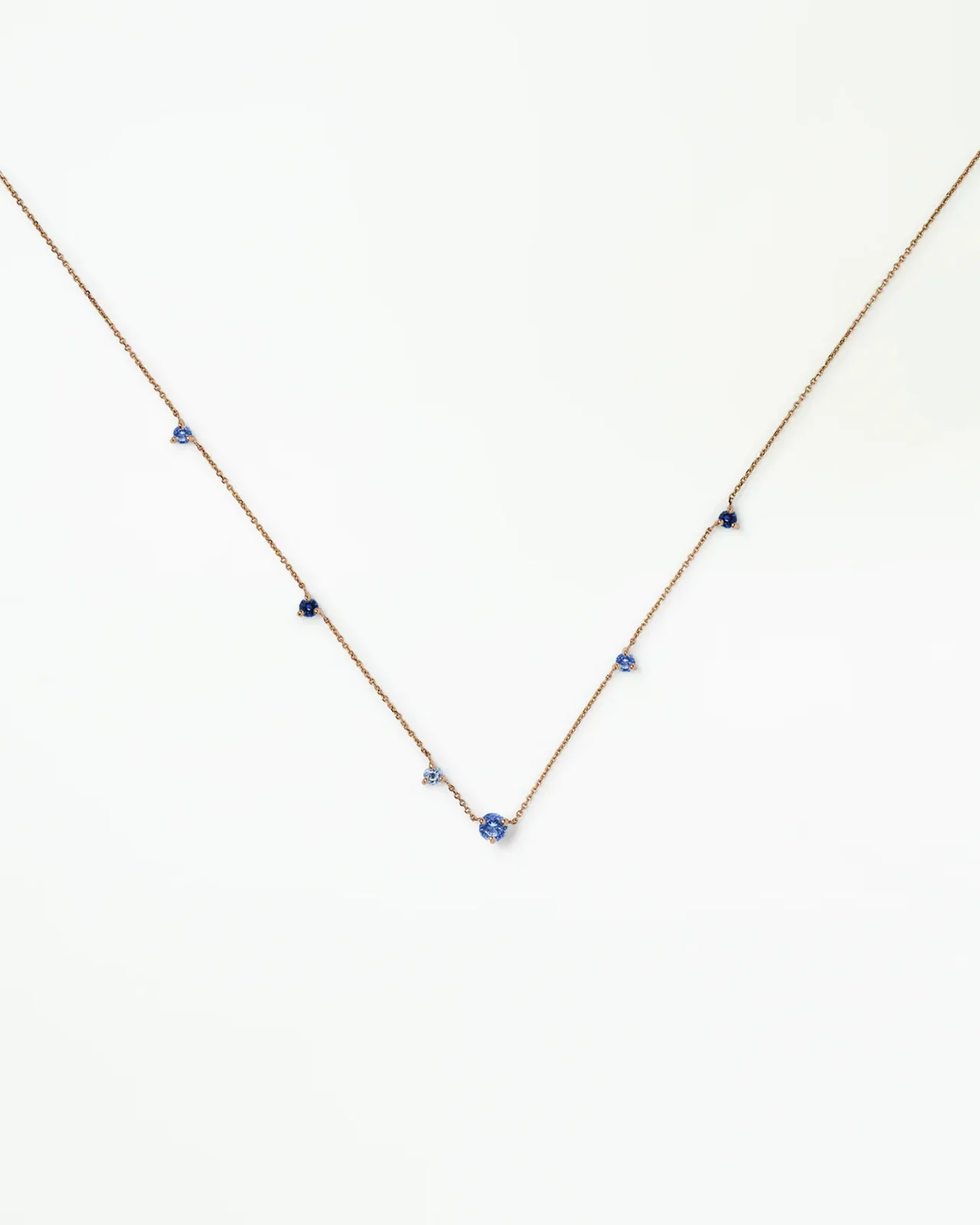 Sapphire Linear Chain Necklace