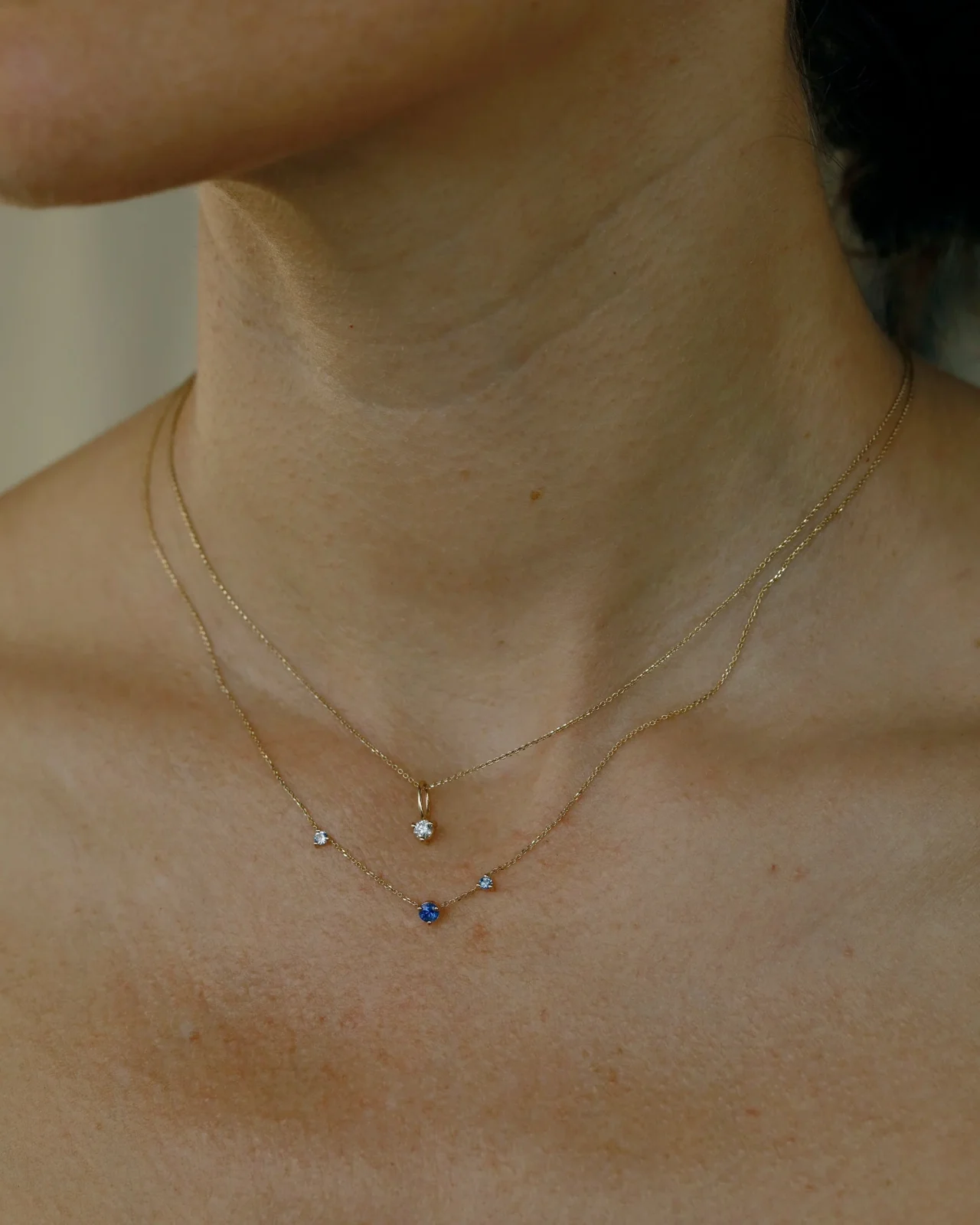 Sapphire Three-Step Necklace - Image 2