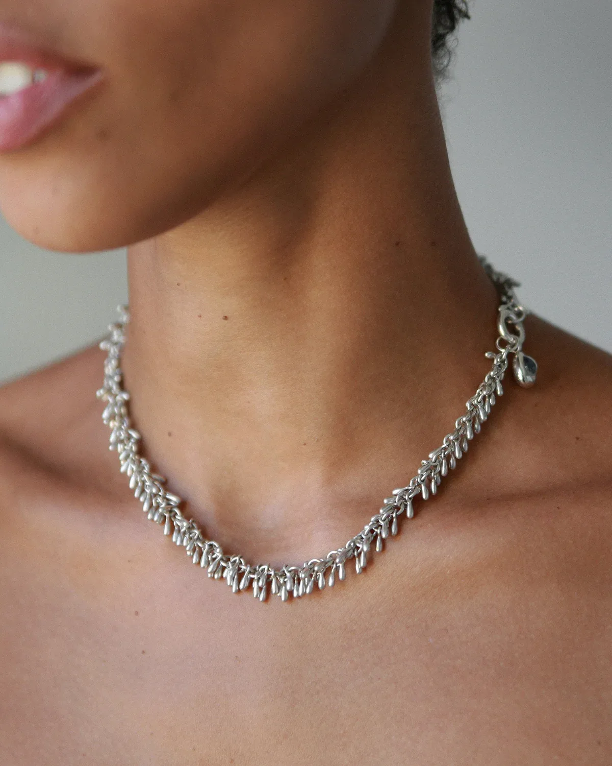 Silver Fringe Necklace - Image 2