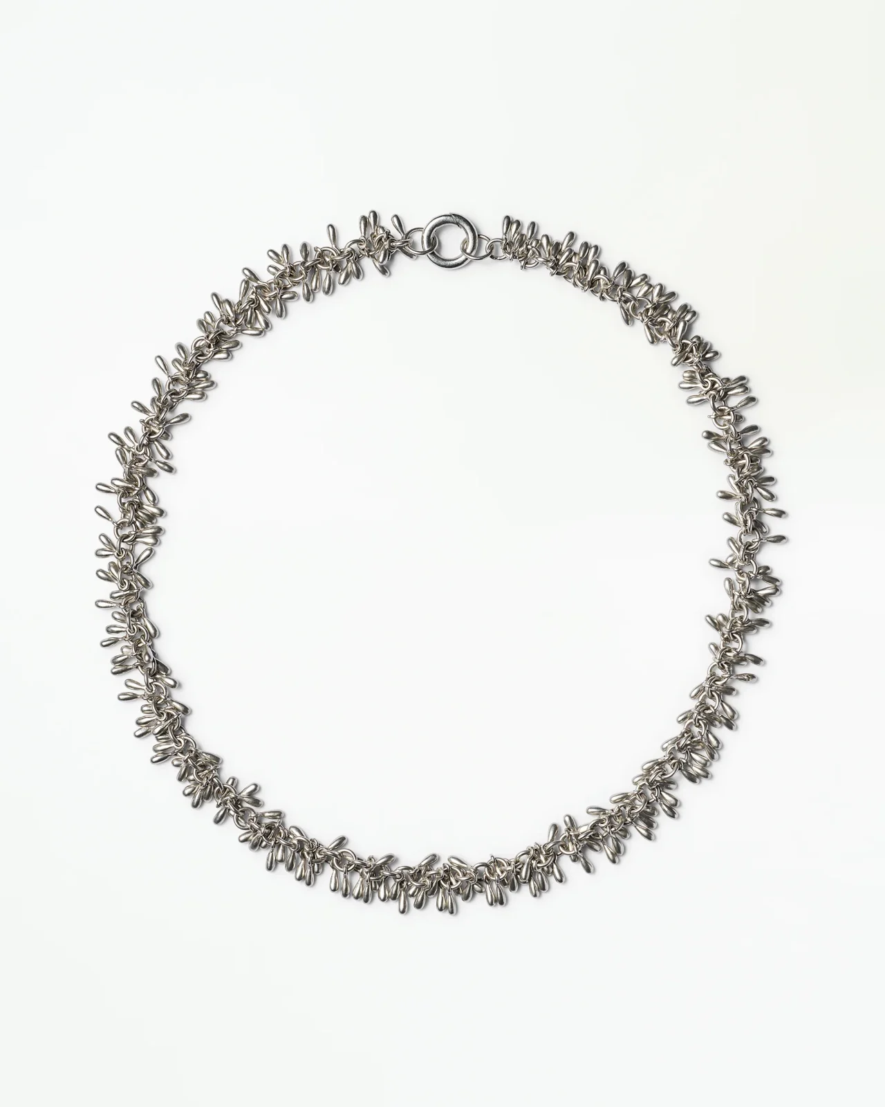Silver Fringe Necklace