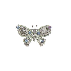 Small Butterfly in Chrysolite Opal / Crystal / Vitrail Light