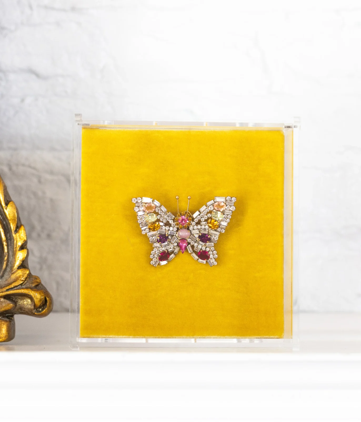 Small Butterfly in Crystal / Topaz / Rose - Image 2