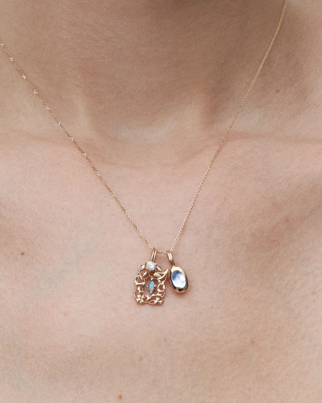 Small Opal Lace Pendant - Image 2